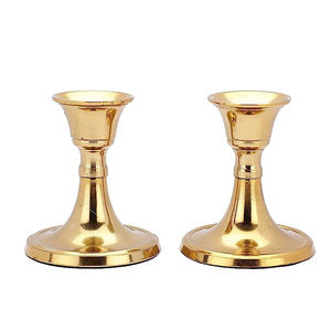 Modern Luxury Aluminum <b>Silver</b> Plated Handmade Candlestick Holder Customized Color Home Wedding Tabletop Decoration - Product Image 2