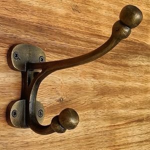 Ganchos de pared de Hierro y Latón antiguo hechos a mano para puerta de baño, ganchos decorativos para abrigos, sombreros, perchas para toallas para ropa, aluminio duradero - Product Image 6