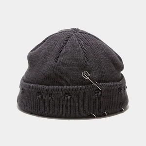 Bonnets unisexes personnalisés en jacquard avec logo tête de mort, 100 % coton, respirants et imperméables, impression personnalisée, vente en gros, étiquette unie - Product Image 3