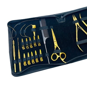 Kit d'outils pour extensions de cheveux en acier inoxydable, ensemble de 4 pinces multifonctions pour extensions de cheveux - Product Image 2