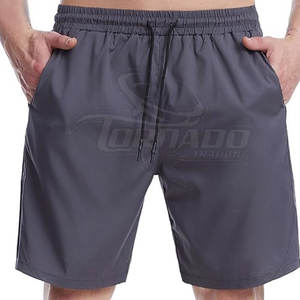 Short coupe-vent pour hommes avec logo personnalisé pour l'été Short décontracté à taille élastique Short en coton et polyester - Product Image 1