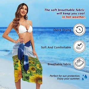 ชุดว่ายน้ำบิกินี่คลุมคลุมชายหาดมีลายพิมพ์ตัวอักษรการ์ตูนรูปสัตว์ผ้าโสร่งสำหรับฤดูร้อน - Product Image 5