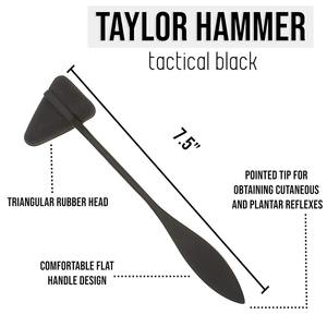 Martillo de Reflejos Taylor Tomahawk para Examen Neurológico (Negro Plateado) - Product Image 3
