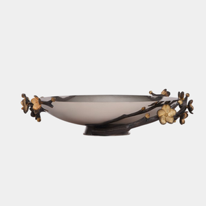 Exclusive Quality Silver Metal Food <b>Serving</b> <b>Bowl</b> With Floral Branches Design For Kitchenware Tabletop Decorative <b>Bowl</b> - Product Image 1