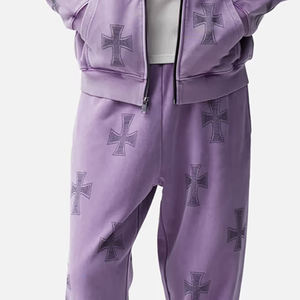 ชุดวอร์มผู้ชายลายพิมพ์ประดับเพชรเทียมสำหรับฤดูหนาว ผ้าโพลีเอสเตอร์/คอตตอน ดีไซน์ 2 in 1 ทนทาน ขายดี เป็นที่นิยม - Product Image 3