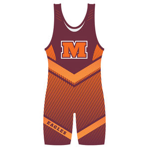 Singlet de lutte pour hommes de haute qualité sur mesure, en gros, sublimation, équipes américaines, haut en spandex/polyester, singlet d'arts martiaux de combat - Product Image 3