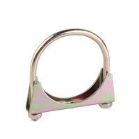 Collier de serrage en U robuste en acier inoxydable galvanisé pour raccordement de tuyau d'échappement, mesure en pouces