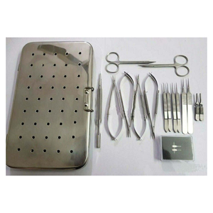 Juego de Instrumentos Manuales para Cirugía de Mano, Portaagujas Micro Castroviejo para Procedimientos Microquirúrgicos, Instrumentos de Acero Inoxidable Alemán - Product Image 1