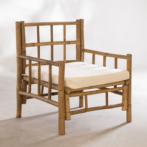 เก้าอี้ไม้ไผ่สไตล์วินเทจสำหรับใช้ในบ้าน ขายดีที่สุด ราคาถูกที่สุด เก้าอี้พักผ่อนไม้ไผ่ธรรมชาติ - Product Image 1