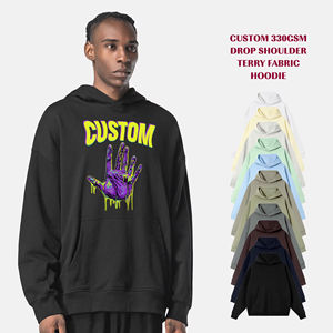Sudadera con Capucha Extra Grande de Felpa de Algodón de 330 GSM, Sin Cordones, Hombros Caídos, Unisex, Personalizable con Impresión DTG, Nueva Colección 2026 - Product Image 1