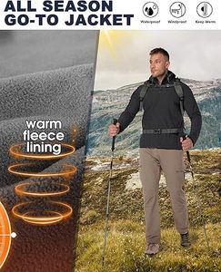 Vestes Soft Shell à capuche résistantes aux intempéries pour hommes hommes coupe-vent résistant à l'eau avec col montant vestes de haute qualité - Product Image 6