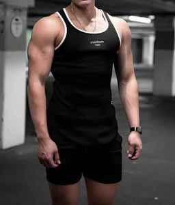 Débardeur de sport pour homme personnalisé, respirant, séchage rapide, en spandex/coton, col en V, musculation, fitness, sans manches - Product Image 5