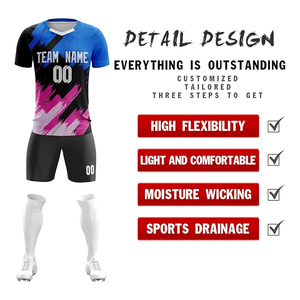 Ropa de fútbol unisex, conjuntos de uniformes de secado rápido con logotipo personalizado, totalmente sublimación impresa, estilo superior, nuevo diseño - Product Image 2