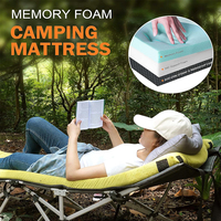 Matelas de voyage roulant d'extérieur pliable, imperméable, en mousse à mémoire de forme certifiée OEKO-TEX, design moderne pour camping, chambre et hôpital