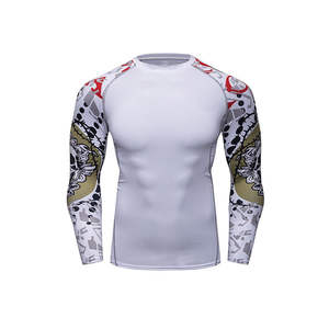 OEM personalizado Rashguard camisa de compresión de manga larga impresión por sublimación protección UV ropa deportiva surf buceo gimnasio ropa de entrenamiento - Product Image 6