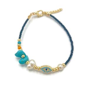ลูกปัดแฟชั่นสำหรับการออกแบบสร้อยข้อมือดวงตาชั่วร้าย - Product Image 1