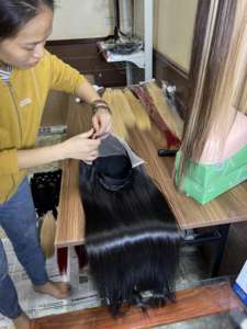 Pelucas de Cabello Humano con Encaje Frontal Transparente HD 13x4 al por Mayor, Pelucas de Cabello Virgen de Vietnam con Encaje Frontal para Mujeres Negras - Product Image 2