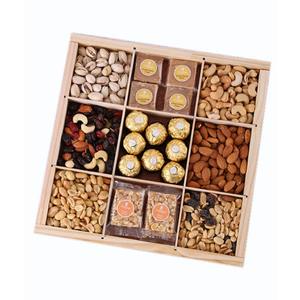 Bol à bonbons en bois écologique poli personnalisé, noix et fruits secs, style américain, pour les fêtes, artisanat SHAAD - Product Image 4