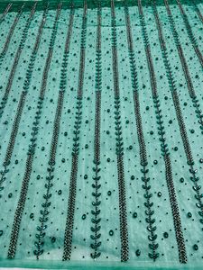 <b>Fabric</b> Zircon Indian Supplier Woven Mesh Pattern for Wedding Garment Blackout Anti-Static Handmade 100% Polyester Luxury Beaded - Product Image 2