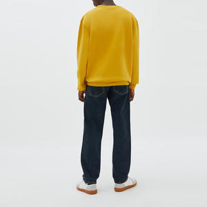 เสื้อสเวตเชิ้ตของผู้ชายผ้าฝ้ายหนาแบบพอดีตัวปกติเสื้อสเวตเชิ้ตผ้าคอตตอน100% สีทึบออกแบบโลโก้ได้ตามต้องการแบบ S25 - Product Image 2