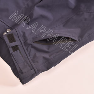 Pantalon de ski imperméable marine unisexe avec boucles de ceinture évents taille réglable et poches cargo zippées au genou vente en gros - Product Image 4
