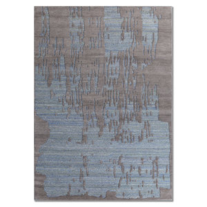 Alfombras de Nailon Anudadas a Mano de Gran Tamaño Aprezo, Diseño Abstracto Gris y Negro para Sala de Estar, Pasillo, Entrada -AIWN-3001 - Product Image 1