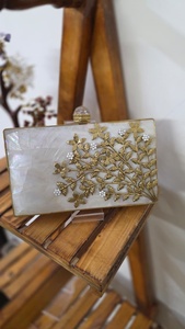 Designer Mop Clutch Bag Mother of Pearl Wedding <b>Purse</b> Evening Party Bag Indian Wholesale Exporters Manufacturers - Product Image 2