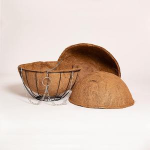 Jardinières de jardin, revêtement en fibre de coco, tapis de remplacement pour jardinière de balcon extérieur, panier suspendu en métal - Product Image 1