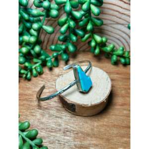 Bracelet manchette tendance Donovan Skeets Kingman en turquoise et argent sterling - Product Image 3