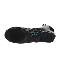 Chaussures de danse HULAR INTL classiques, professionnelles, en cuir fendu, à enfiler, avec tige élastique, style jazz, pour danse latine et de salon, semelle fendue