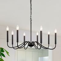 Lustre vintage en aluminium, luminaire suspendu en métal noir antique, salon, salle à manger, chambre à coucher, plafonnier traditionnel LED blanc chaud