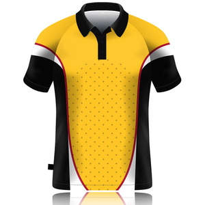 Combinaison de couleurs design uniforme vierge moins cher chemise jaune blanc rouge bleu marine et noire polos à bas taux 2025 - Product Image 3