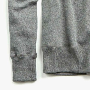 Sudadera de algodón 100% personalizada gris de manga larga de gran tamaño de alta calidad de invierno con cuello redondo diseño liso logotipo frontal estampado sostenible - Product Image 5