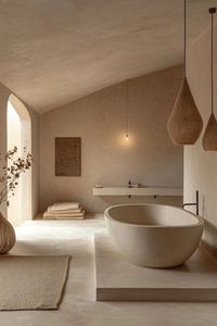 Bañera Acrílica Moderna con Calefacción, Textura de Piedra Premium, Bañera Independiente, Baño de Spa de Lujo para Hotel - Product Image 4