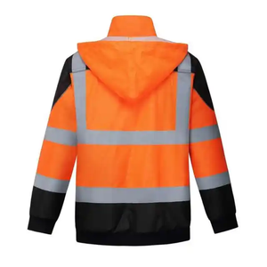 เสื้อแจ็คเก็ตบอมเบอร์ฤดูหนาวคุณภาพสูงสำหรับผู้ชาย ขายส่งแบบ OEM ผลิตจากโพลีเอสเตอร์ พิมพ์ลายสกรีน เสื้อผ้าทำงานแบบมองเห็นได้ชัดเจนสำหรับงานกลางแจ้ง - Product Image 6