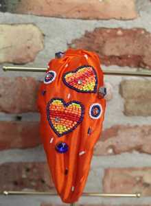 New Gameday Women's Football Team Sports Hairbands Rhinestone Beaded Knotted <b>Headbands</b> for Game Day Parties <b>Headbands</b> - Product Image 2