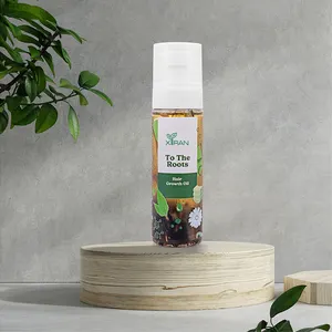 Logotipo personalizado 100% Natural Bhringraj aceite para el cuero cabelludo aceite orgánico para masaje del cuero cabelludo aceite para el crecimiento del cabello para mujeres negras Etiqueta Privada