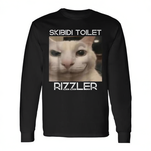 T-shirt à manches longues Skibidi Toilet Rizzler Meme Internet Memes Genz, produit promotionnel - Product Image 2