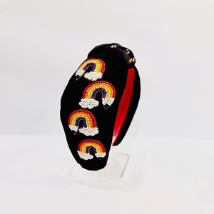 Collection de bandeaux brodés à la main haut perlé noué bandeaux de retour à l'école fabriqués à la main perlé élégant avec un design unique - Product Image 2