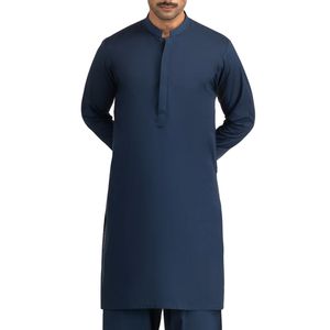 Dark Blue <b>Men</b> <b>Shalwar</b> <b>Kameez</b> Traditional Pakistani Suit High Quality Fabric Designer Kurta Pajama For <b>Men</b> Ethnic Wear - Product Image 3