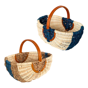 Customizable Natural RATTAN HARVEST <b>BASKET</b> PICNIC <b>BASKET</b> Natural Wicker <b>Basket</b> <b>with</b> <b>Handle</b> - Product Image 1