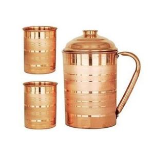 Vente flash : Carafe en cuivre classique de luxe 2,2 L, sublimez votre table avec la grâce du cuivre classique, pichet à eau en cuivre de luxe 2,2 L - Product Image 1