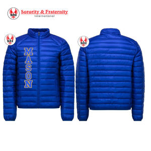 Masonic Master Mason Puffer <b>Jacket</b> Custom Made Puffer Down <b>Jacket</b> | Masonic Regalia Custom Embroidery Logo Quilted <b>Jacket</b> - Product Image 1