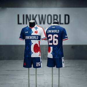 Maillots de football thaïlandais personnalisés en gros – Respirants, séchage rapide, manches courtes, unisexe, style classique rétro, ensemble vintage - Product Image 1