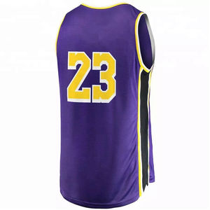 Vente en gros de maillots de basket-ball pour hommes grande taille uniformes de basket-ball colorés personnalisés 100% maillots de basket-ball en polyester sans manches - Product Image 5