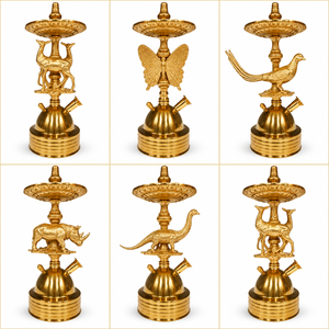Cachimba de Mesa de Latón Macizo con Formas de Animales, Pipa de Shisha Decorativa de Lujo con Bandeja Ornamentada y Diseño de Animales Esculpidos - Product Image 5
