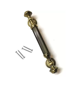 Poignées de porte en laiton massif Design de luxe meubles de tiroir de cuisine poignée en laiton brillant poli artisanat naturel - Product Image 4