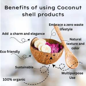 Bol à manger durable et robuste en coque de noix de coco, finition mate brune naturelle, fait à la main, vaisselle durable en gros - Product Image 4