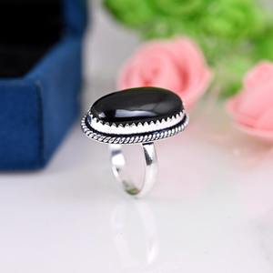 Boho Style 925 Sterling Silver <b>Black</b> <b>Onyx</b> Gemstone <b>Ring</b> Jewelry Handmade Silver <b>Ring</b> Jewelry for Women Wedding Gift for Her - Product Image 4
