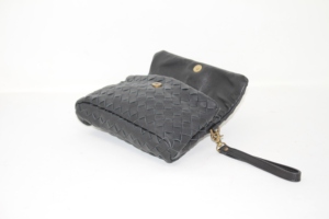 Moda al por mayor bolso de moda Casual de gran capacidad de alta calidad negro trenzado bolso de cuero puro para fiesta mujeres y niñas - Product Image 3